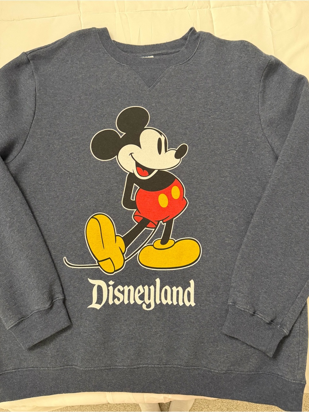 Disneyland Adult Size Large Navy Blue Mickey Mouse Sweatshirt